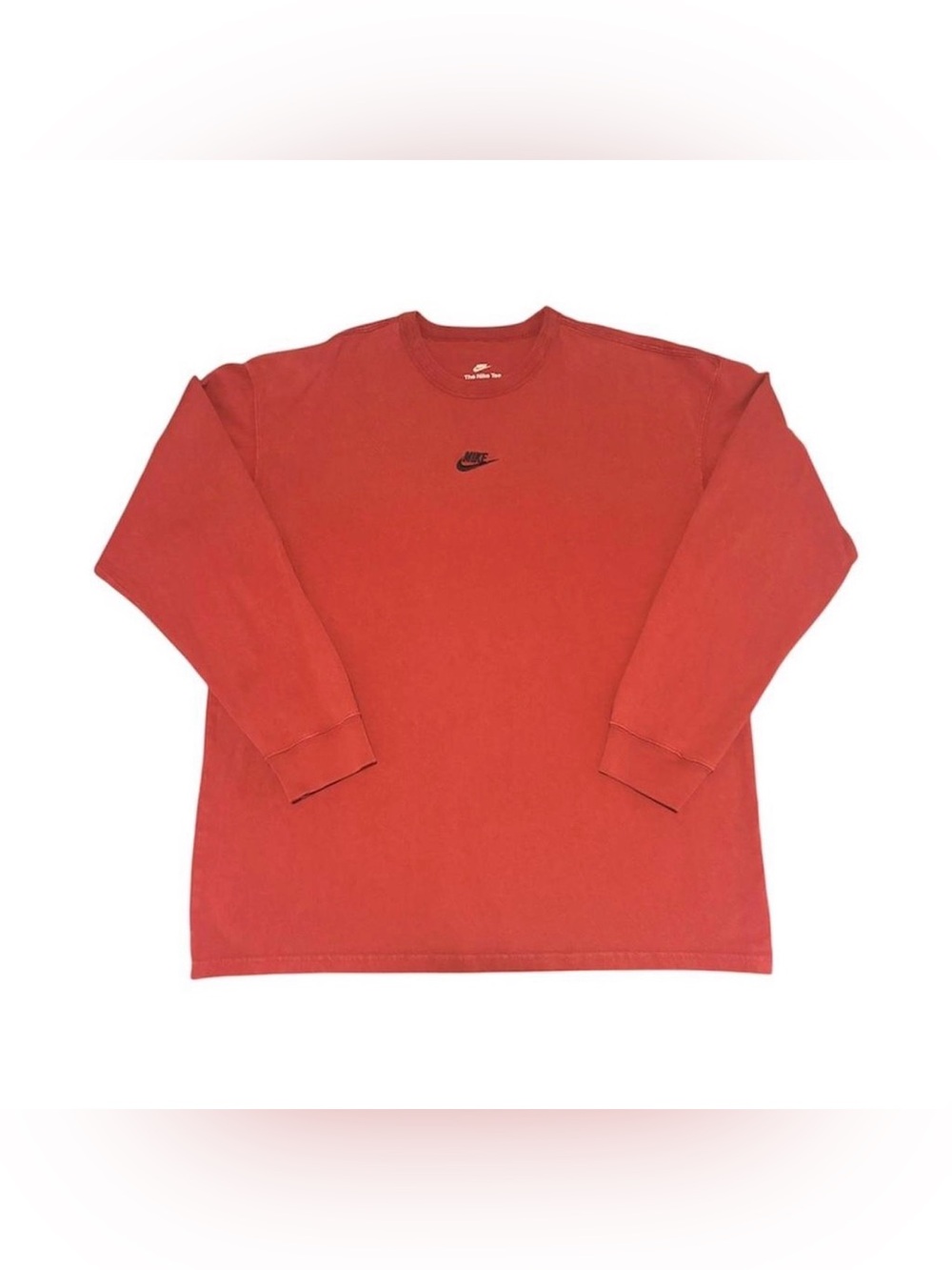 Nike Red Long Sleeve Crewneck Sweatshirt with Black Swoosh
